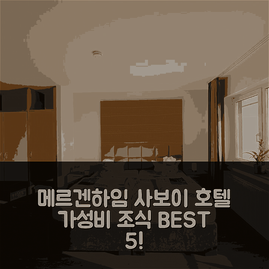 바트 메르겐타임 숙소 여행 호텔 추천 메르겐하임 사보이 호텔 | 조식과 가성비 탁월한 5가지 이유