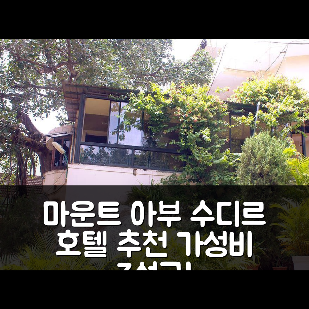 마운트 아부 숙소 여행 호텔 추천 수디르 호텔 | 가성비 뛰어난 3성급 조식과 수영장 정보 7가지 팁