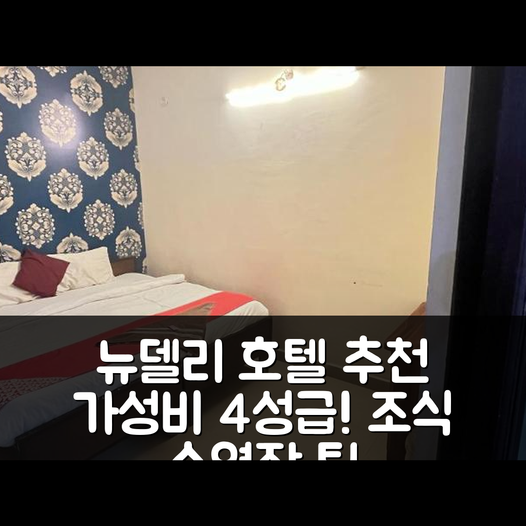 뉴델리 숙소 여행 호텔 추천 오 타라 파텔 호텔 | 가성비 좋은 4성급 조식과 수영장 7가지 팁