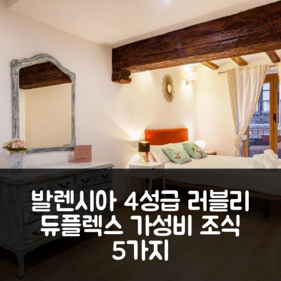 발렌시아 숙소 여행 호텔 추천 러블리 듀플렉스 인 올드 타운 | 4성급 위치와 가성비 좋은 조식 정보 5가지