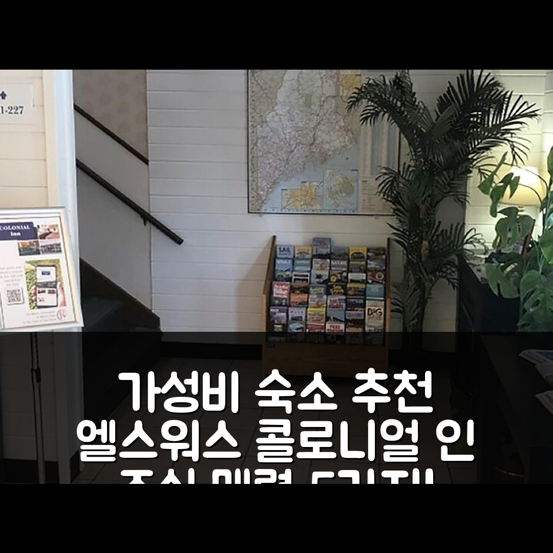 엘스워스 숙소 여행 호텔 추천 콜로니얼 인 엘스워스 | 가성비와 조식이 매력적인 5가지 이유