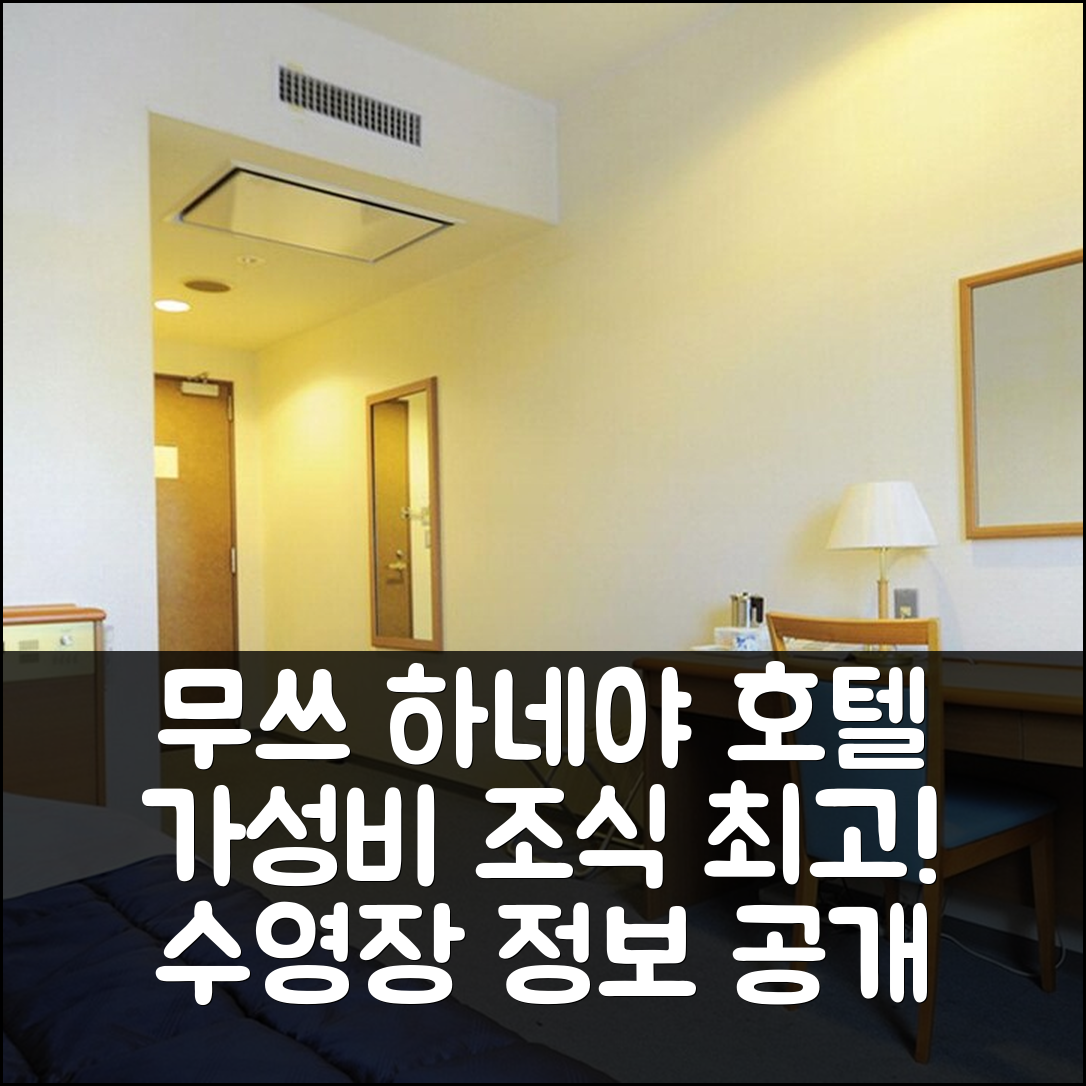 무쓰 숙소 여행 호텔 추천 하네야 호텔 | 가성비 최고의 조식과 수영장 정보 5가지
